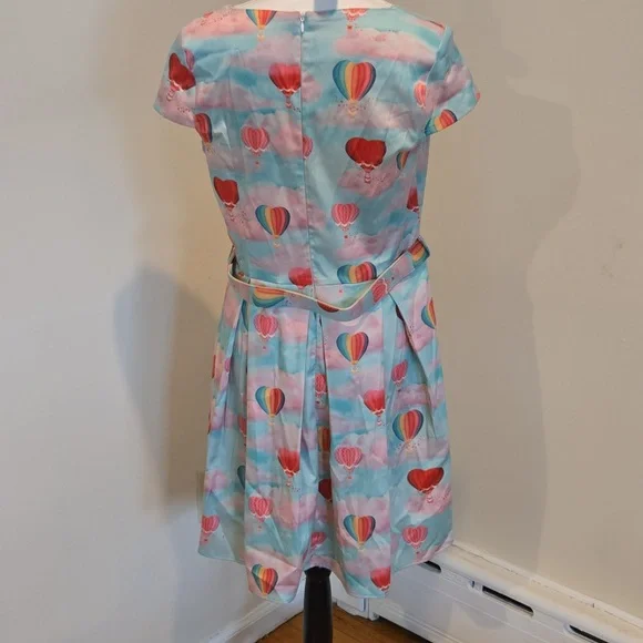 NWT Voodoo Vixen Novelty Print Hot Air Balloon Retro Rockabilly Dress XL - Picture 8 of 10